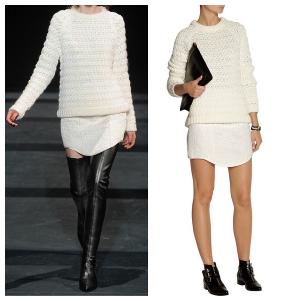 Tibi Quilted Silk Runway Skirt
